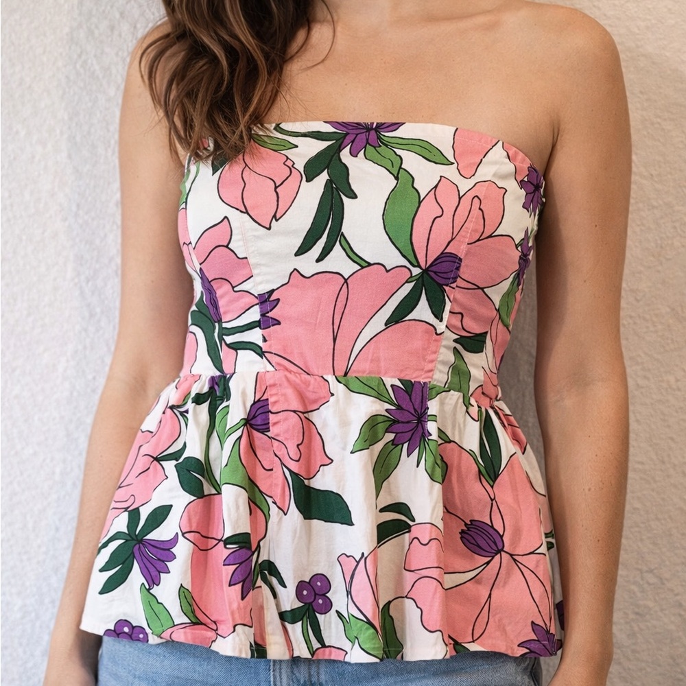 Banjanan Pink and Purple Floral Blouse